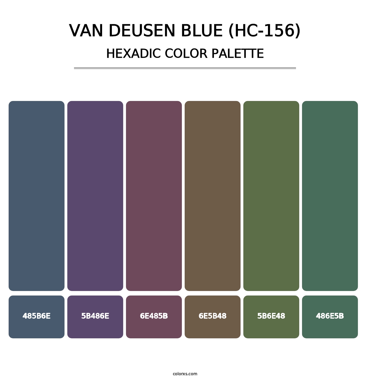 Van Deusen Blue (HC-156) - Hexadic Color Palette