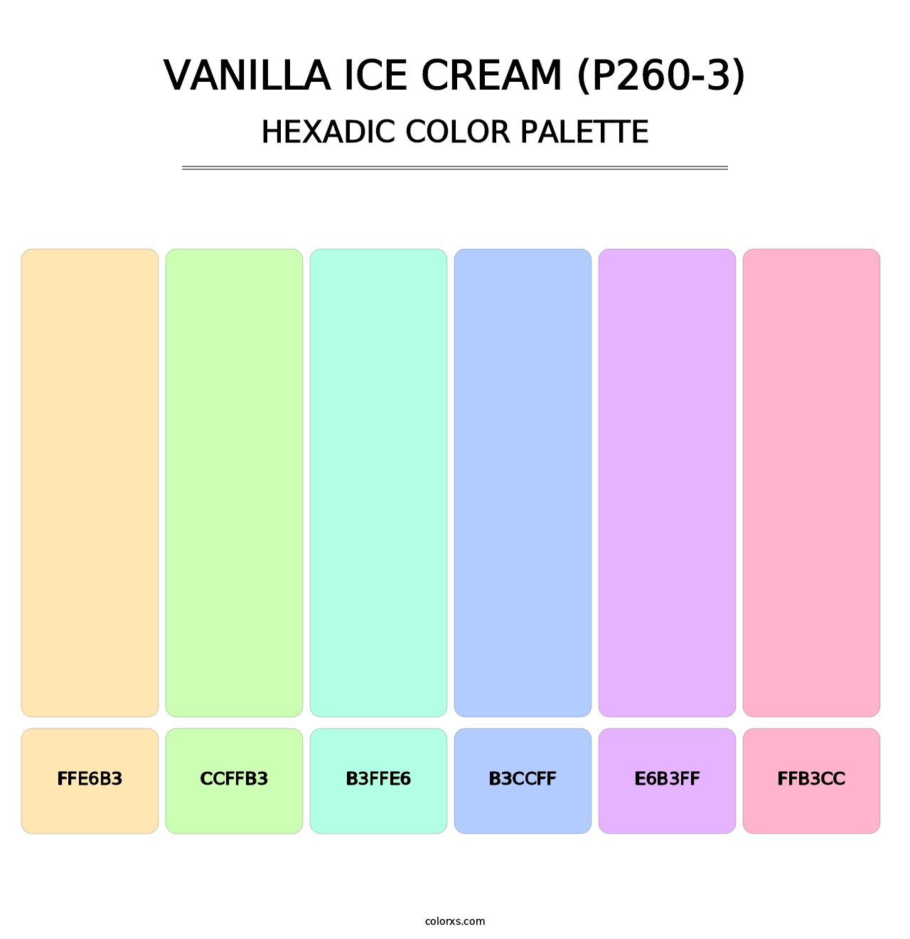 Vanilla Ice Cream (P260-3) - Hexadic Color Palette