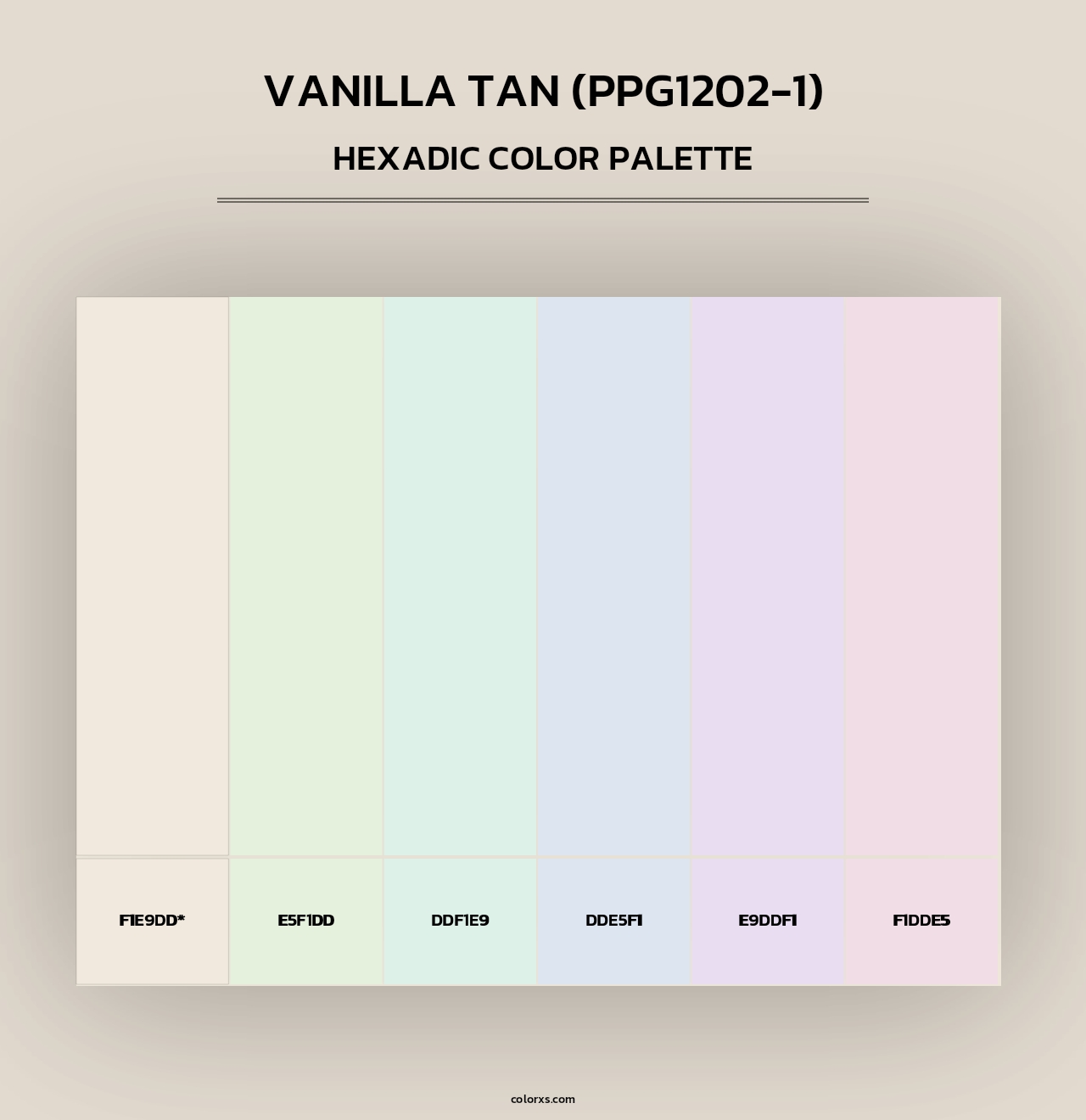 Vanilla Tan (PPG1202-1) - Hexadic Color Palette