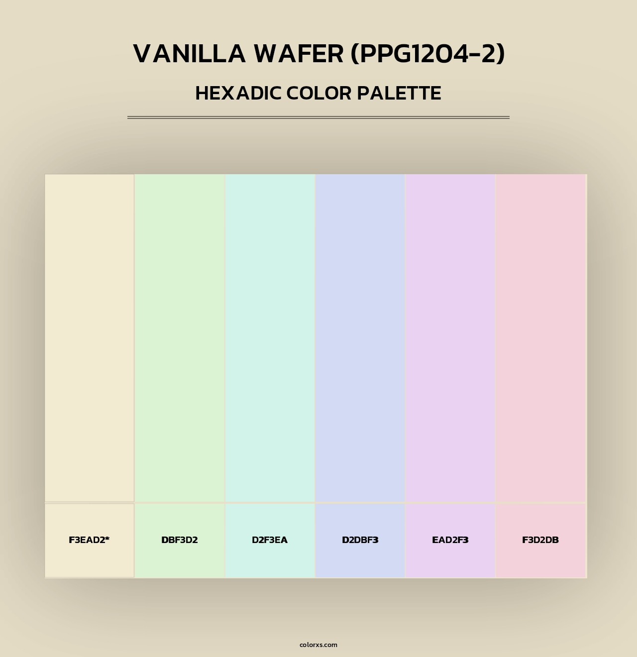 Vanilla Wafer (PPG1204-2) - Hexadic Color Palette