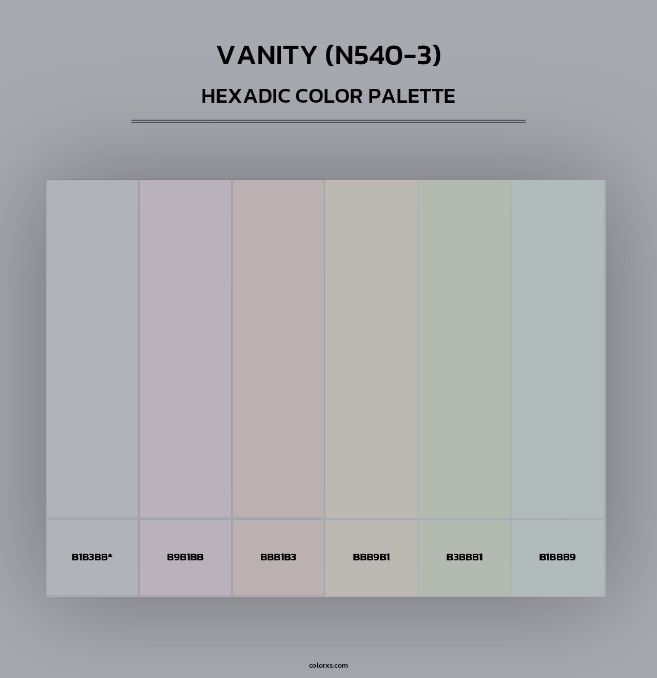 Vanity (N540-3) - Hexadic Color Palette