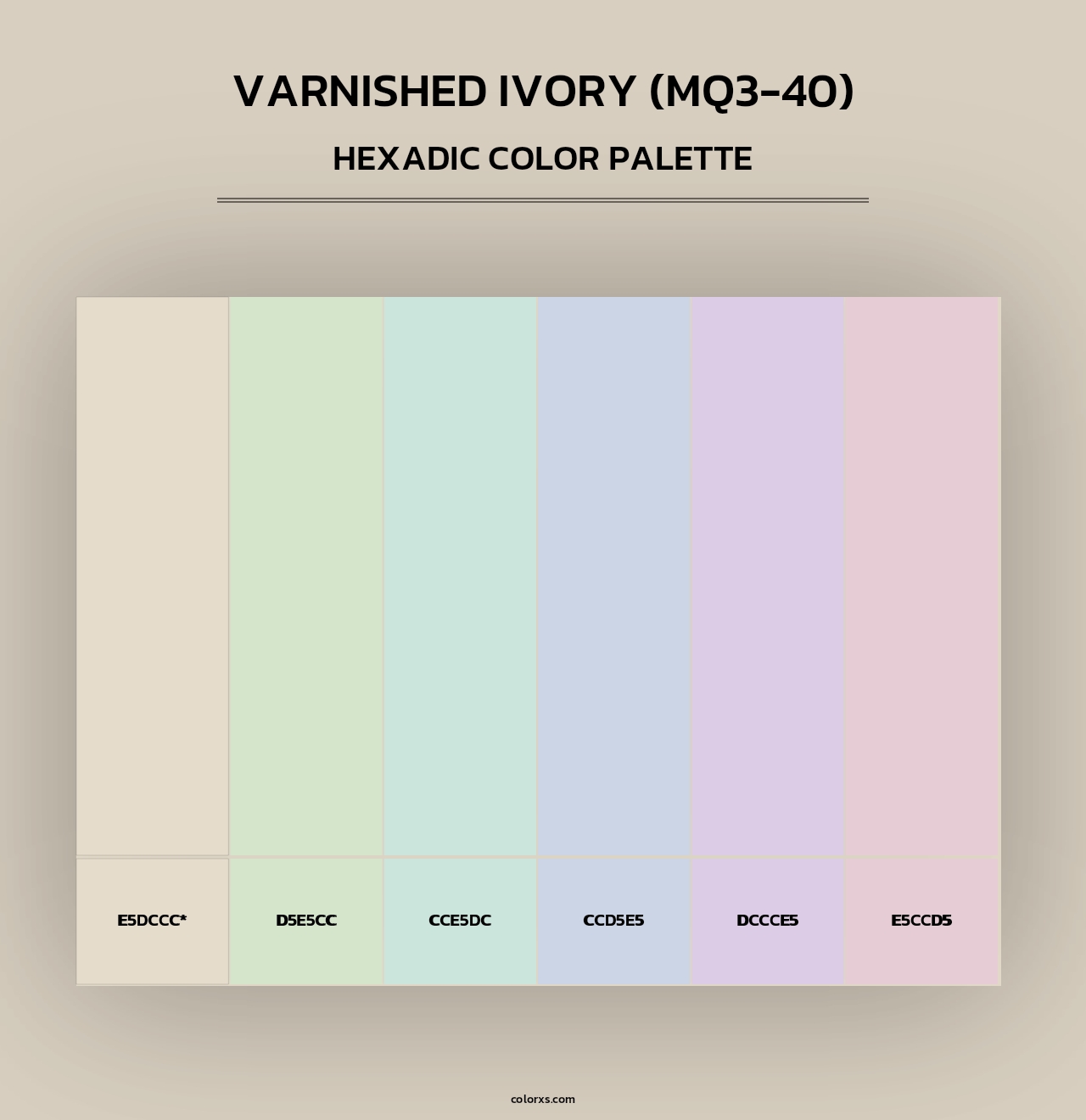 Varnished Ivory (MQ3-40) - Hexadic Color Palette