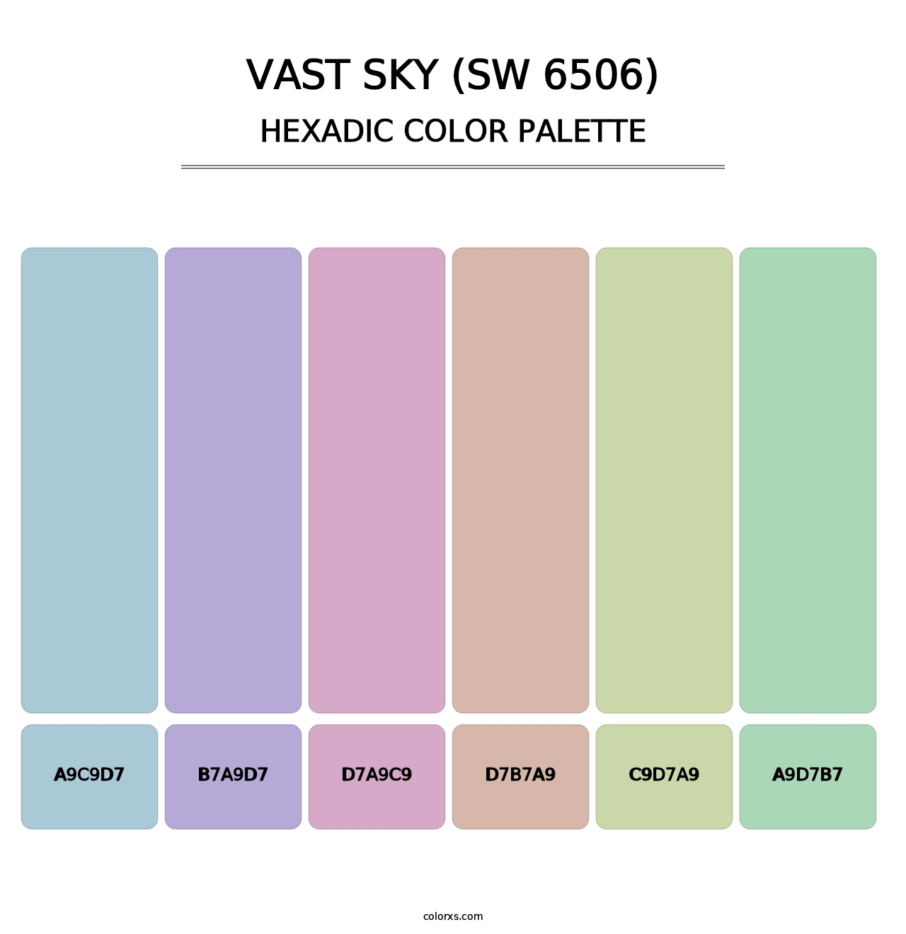 Vast Sky (SW 6506) - Hexadic Color Palette