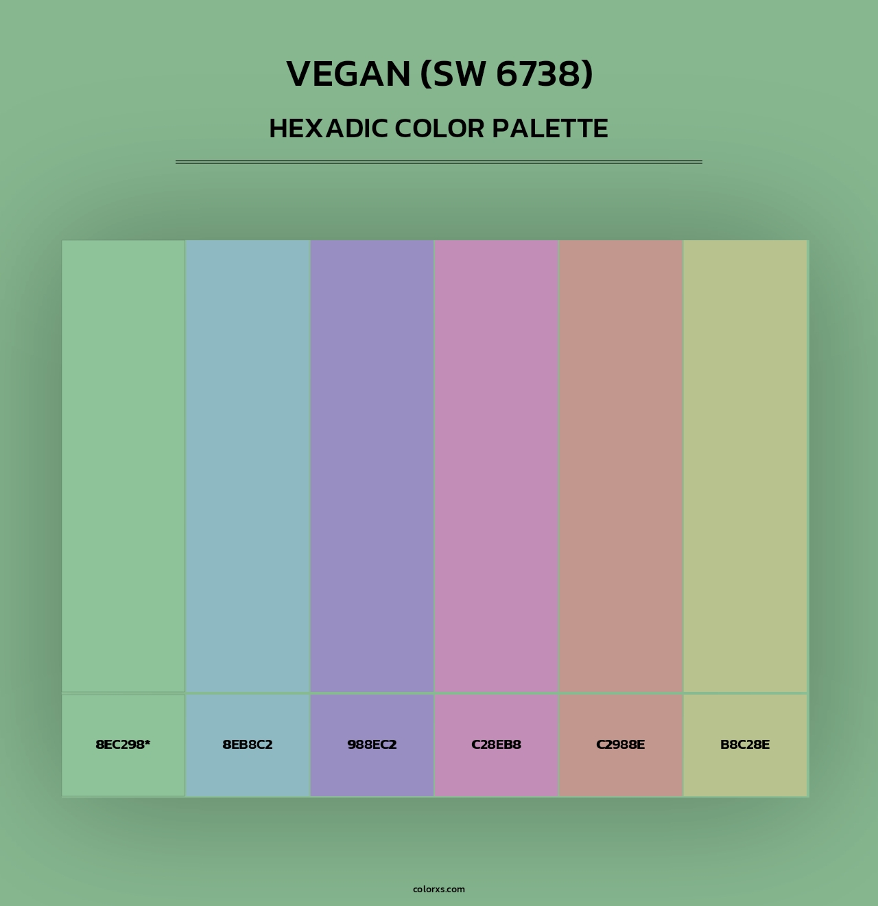 Vegan (SW 6738) - Hexadic Color Palette