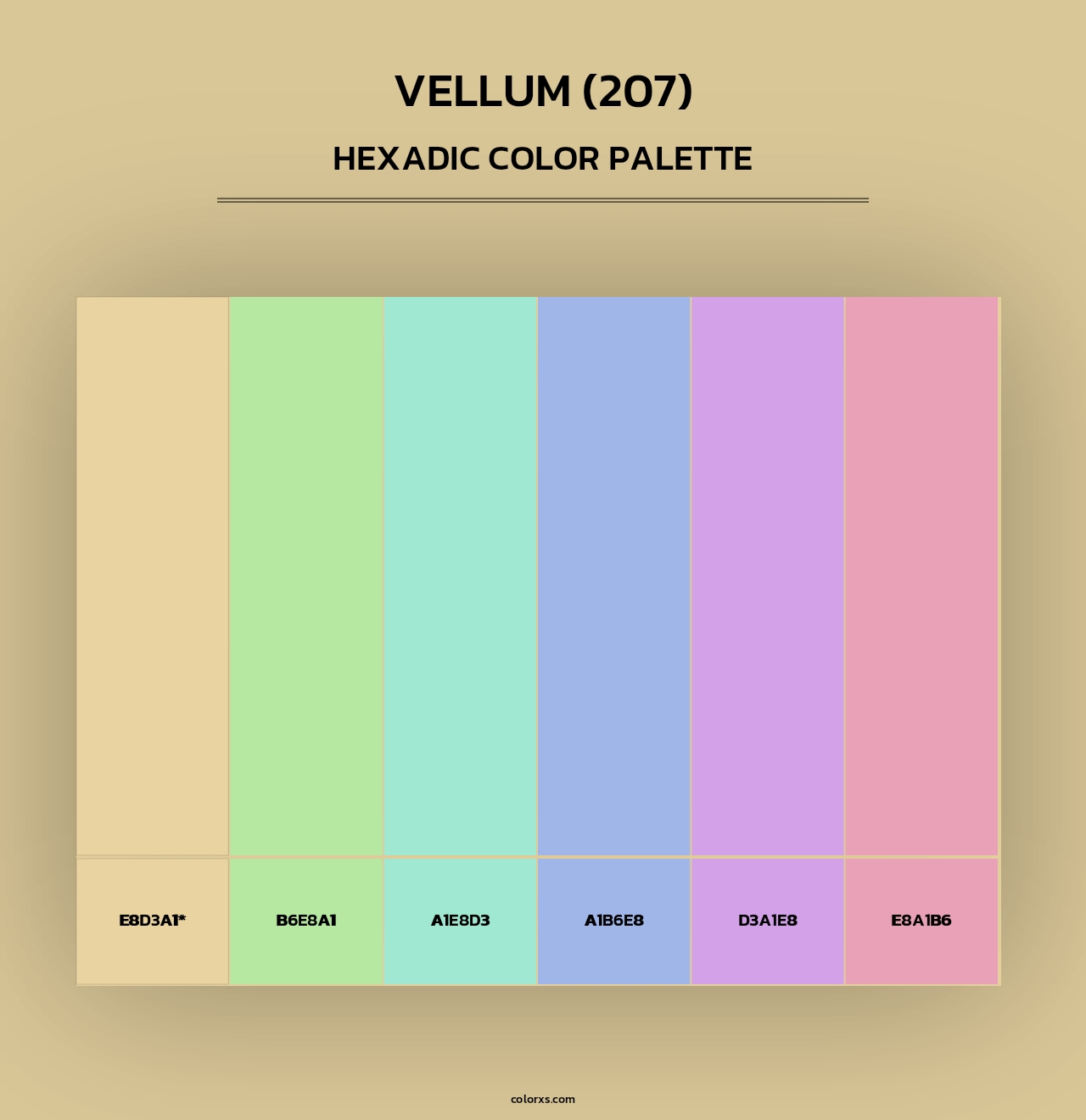 Vellum (207) - Hexadic Color Palette