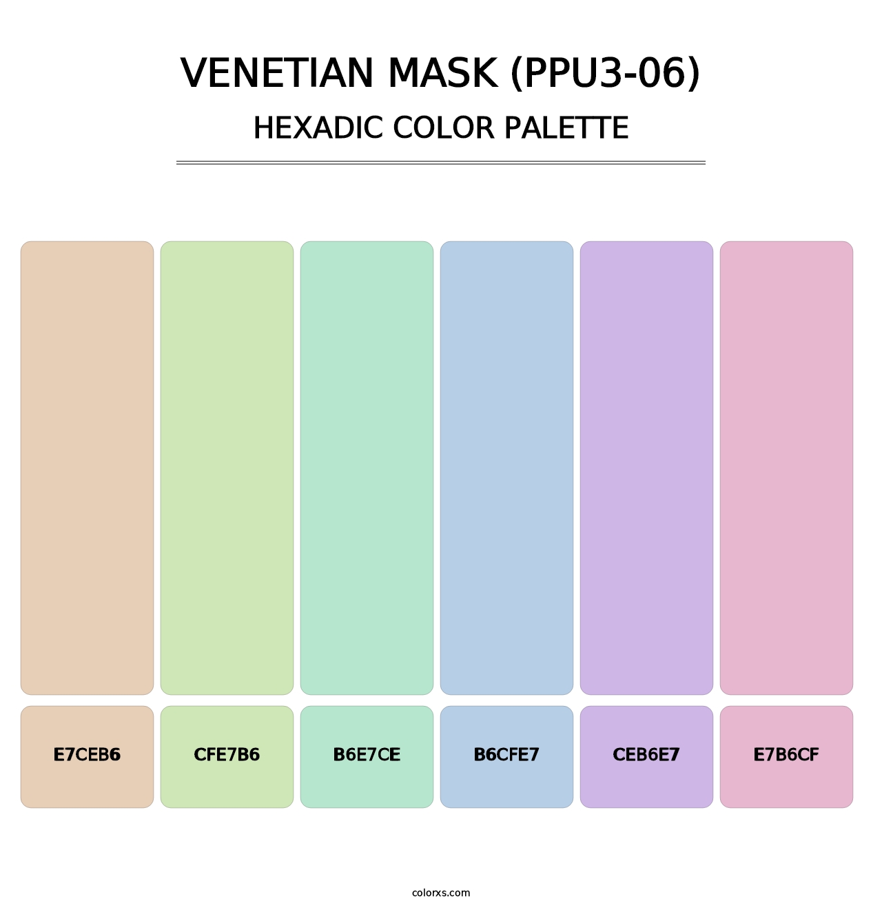 Venetian Mask (PPU3-06) - Hexadic Color Palette