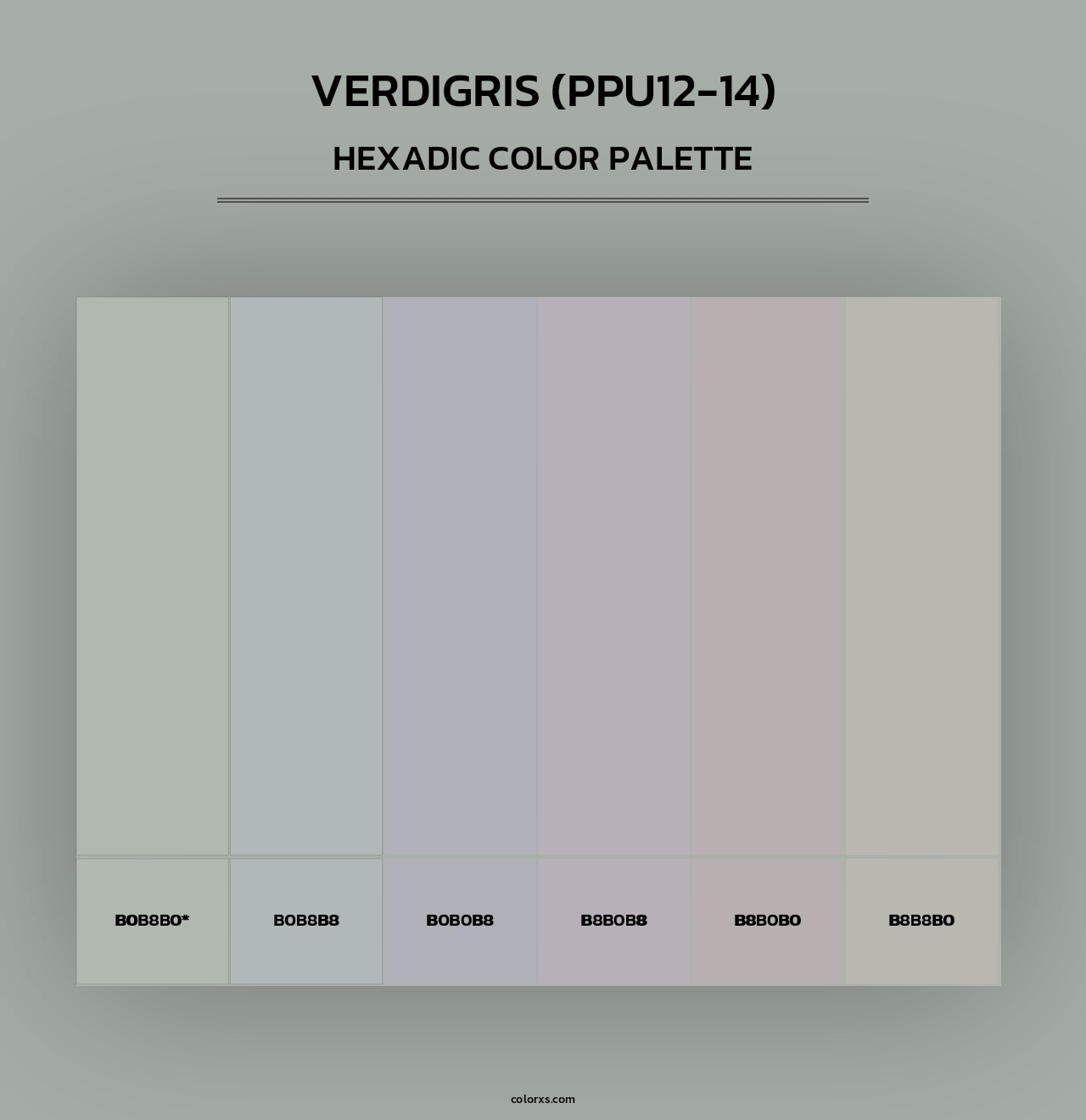 Verdigris (PPU12-14) - Hexadic Color Palette