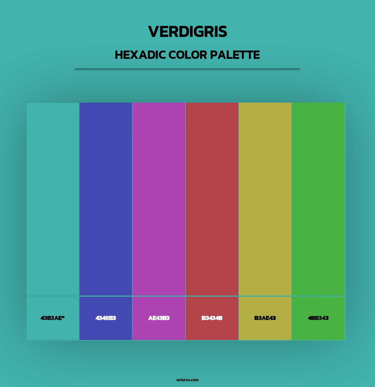 Verdigris - Hexadic Color Palette