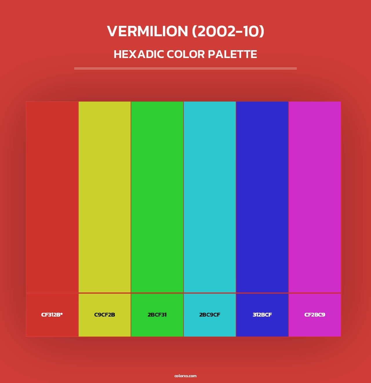 Vermilion (2002-10) - Hexadic Color Palette