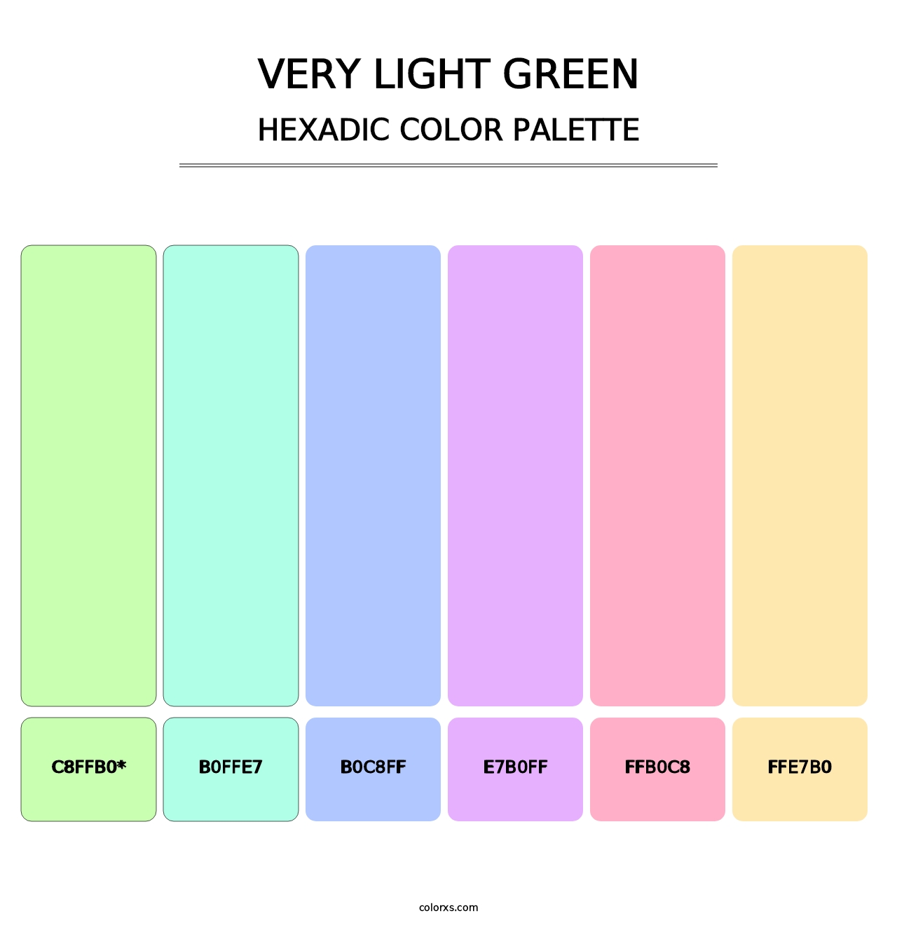 Very Light Green - Hexadic Color Palette
