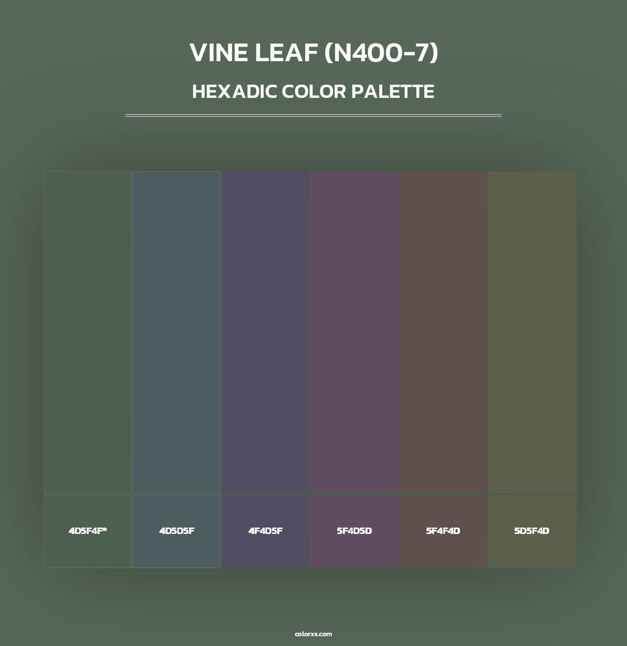 Vine Leaf (N400-7) - Hexadic Color Palette