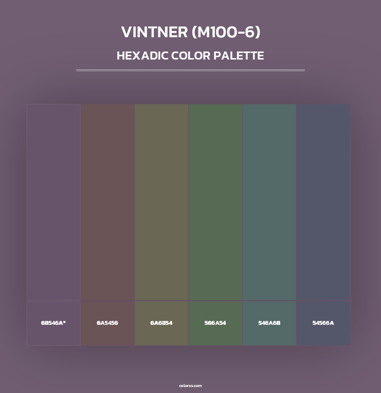 Vintner (M100-6) - Hexadic Color Palette