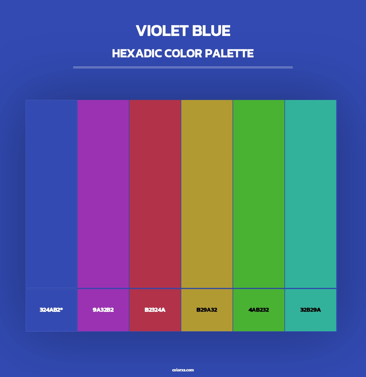 Violet Blue - Hexadic Color Palette