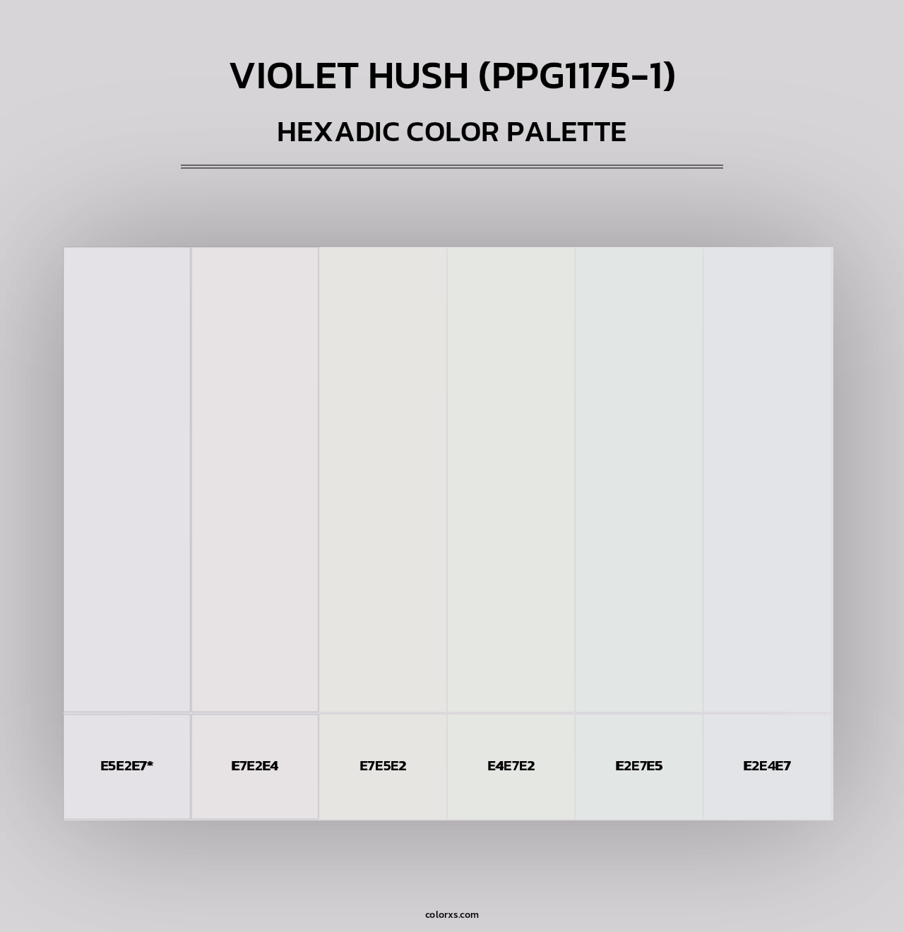 Violet Hush (PPG1175-1) - Hexadic Color Palette