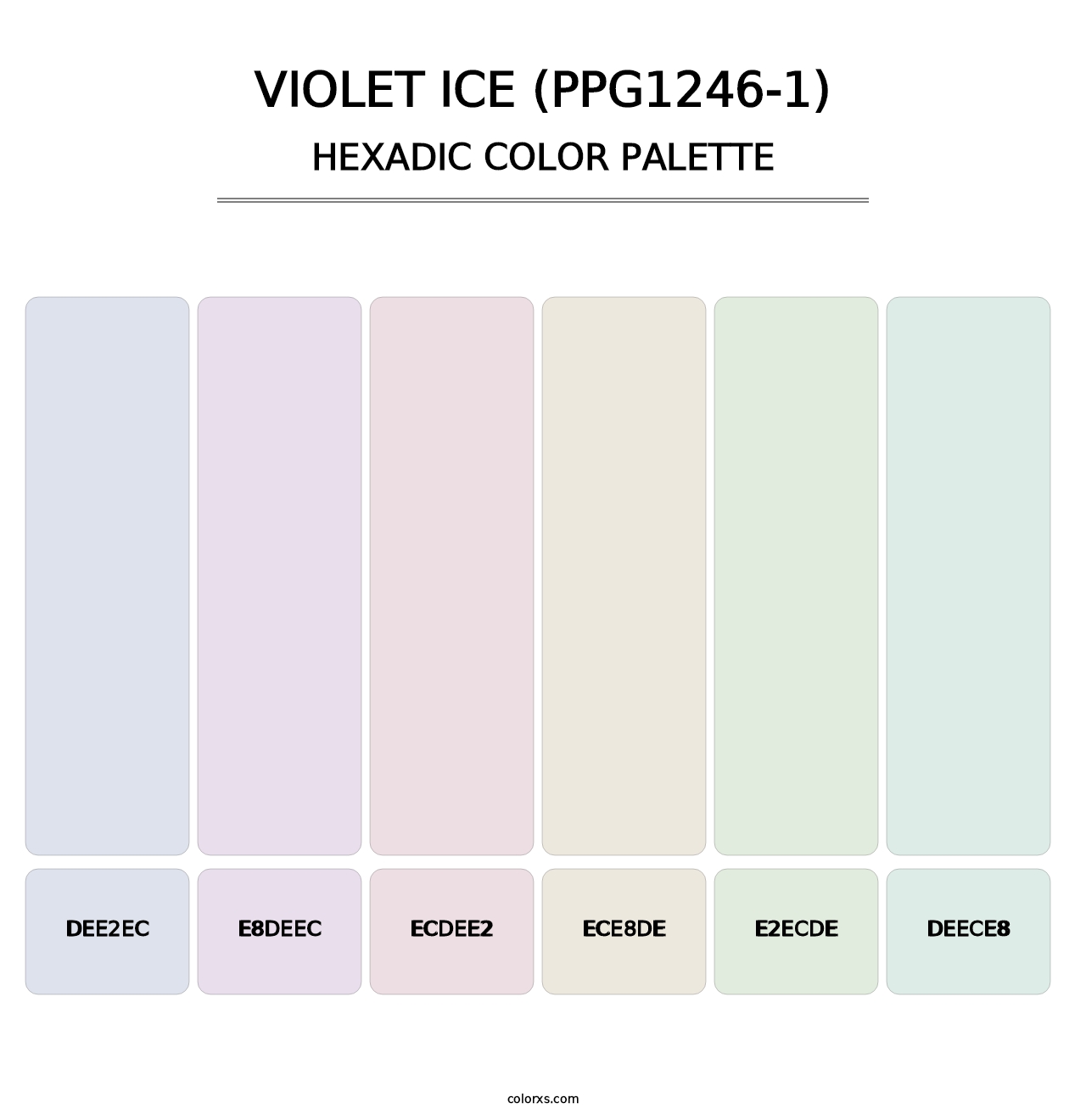 Violet Ice (PPG1246-1) - Hexadic Color Palette