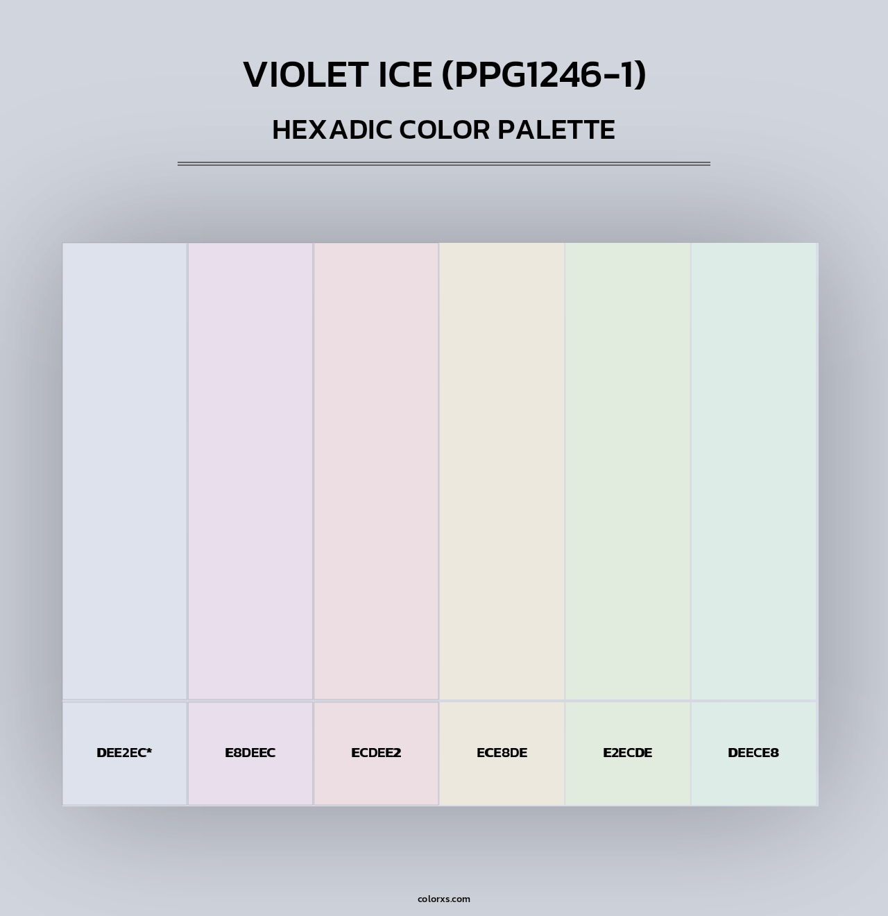 Violet Ice (PPG1246-1) - Hexadic Color Palette