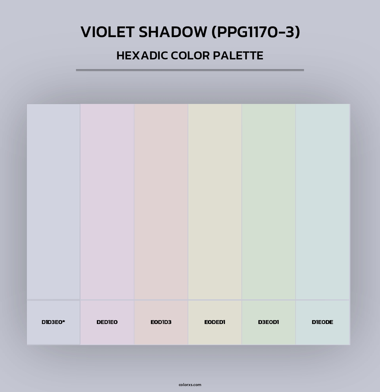 Violet Shadow (PPG1170-3) - Hexadic Color Palette