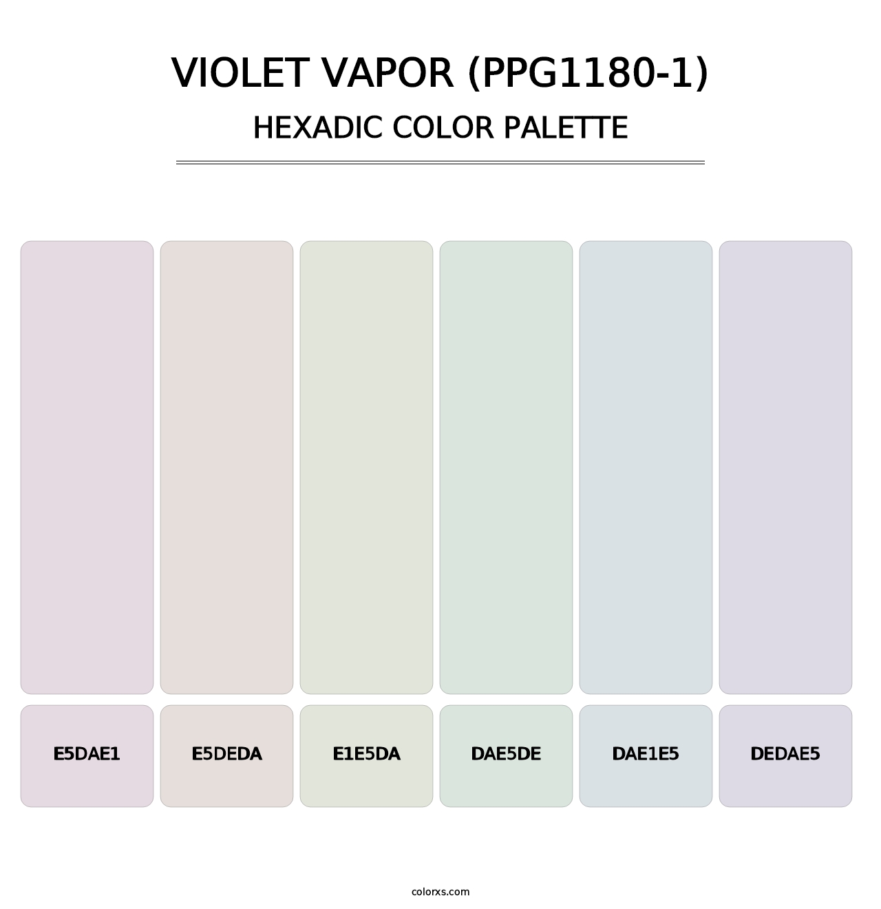 Violet Vapor (PPG1180-1) - Hexadic Color Palette