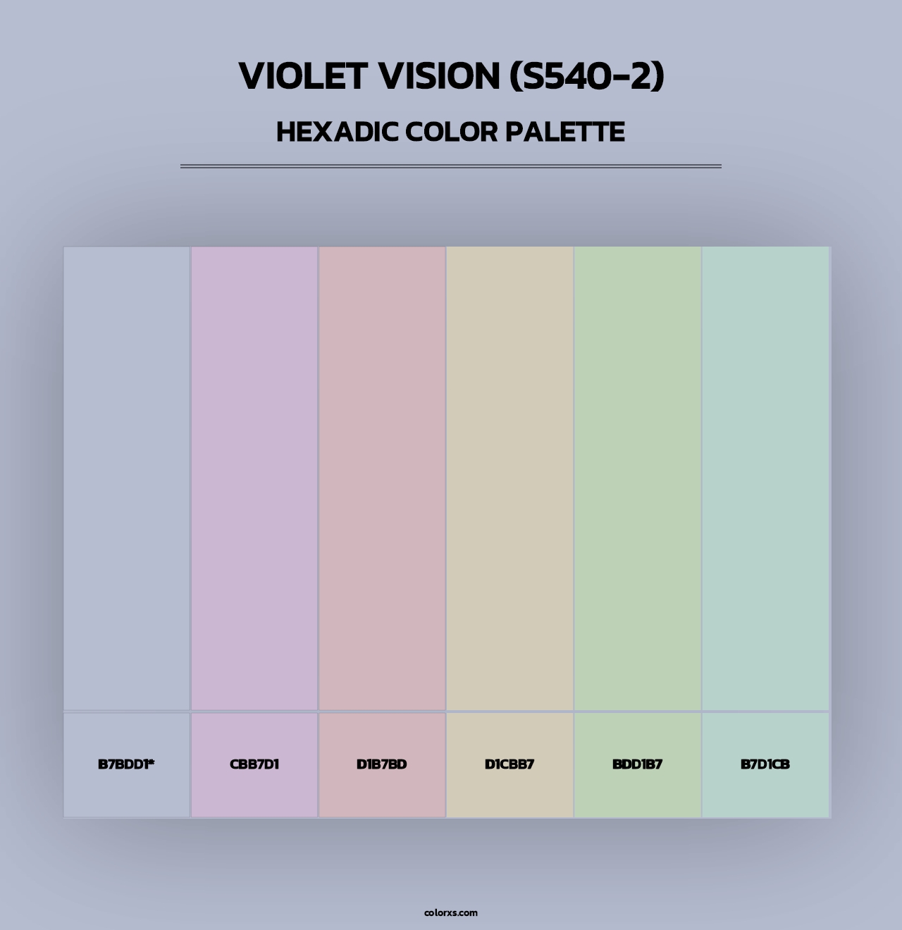 Violet Vision (S540-2) - Hexadic Color Palette