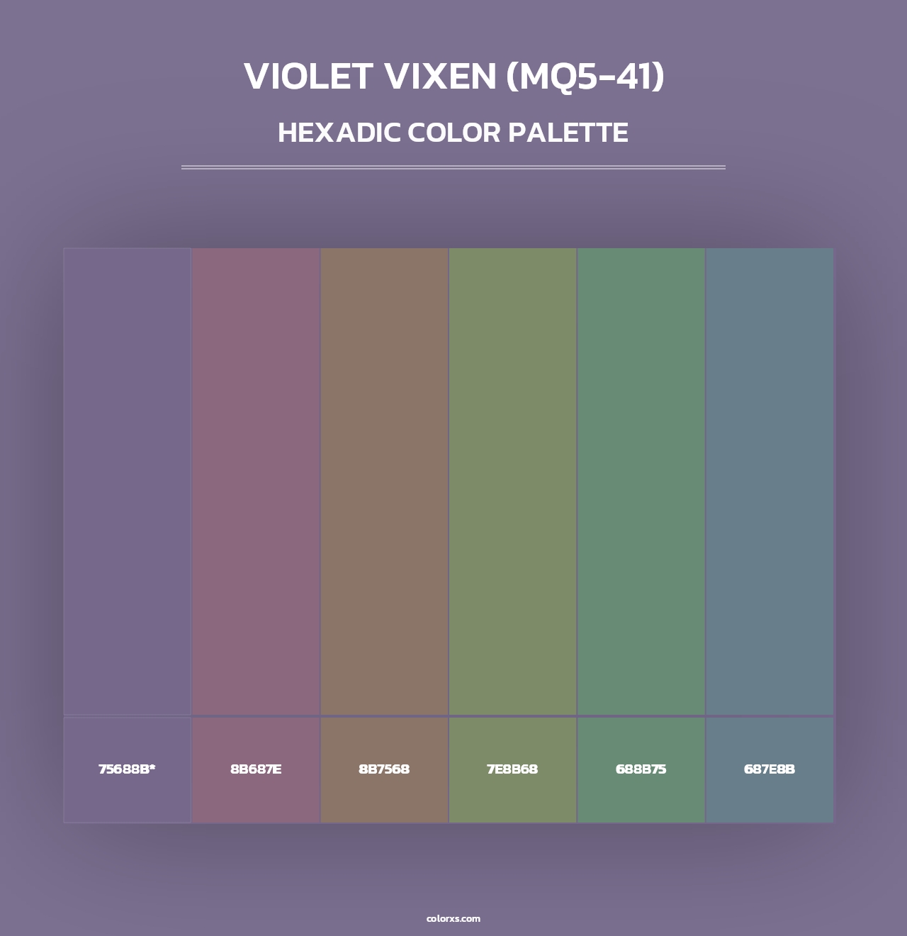 Violet Vixen (MQ5-41) - Hexadic Color Palette