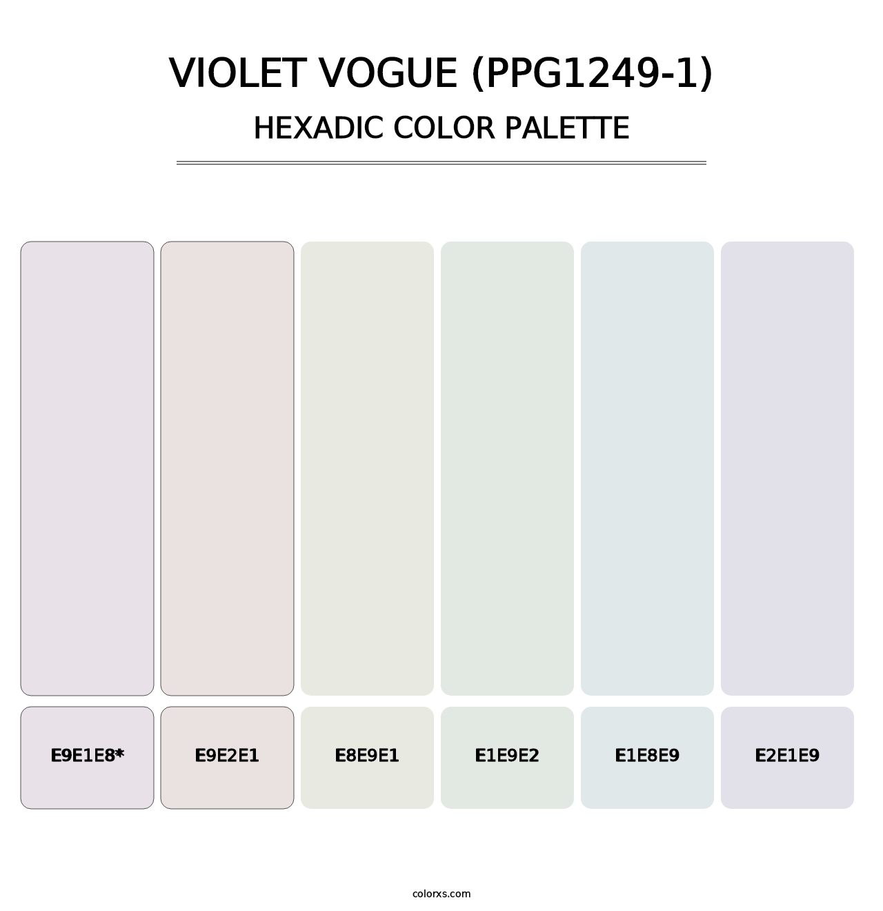 Violet Vogue (PPG1249-1) - Hexadic Color Palette