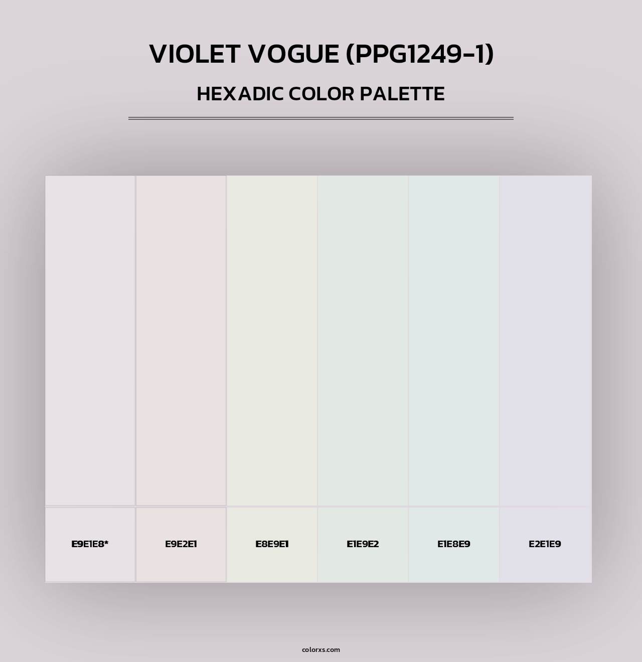 Violet Vogue (PPG1249-1) - Hexadic Color Palette