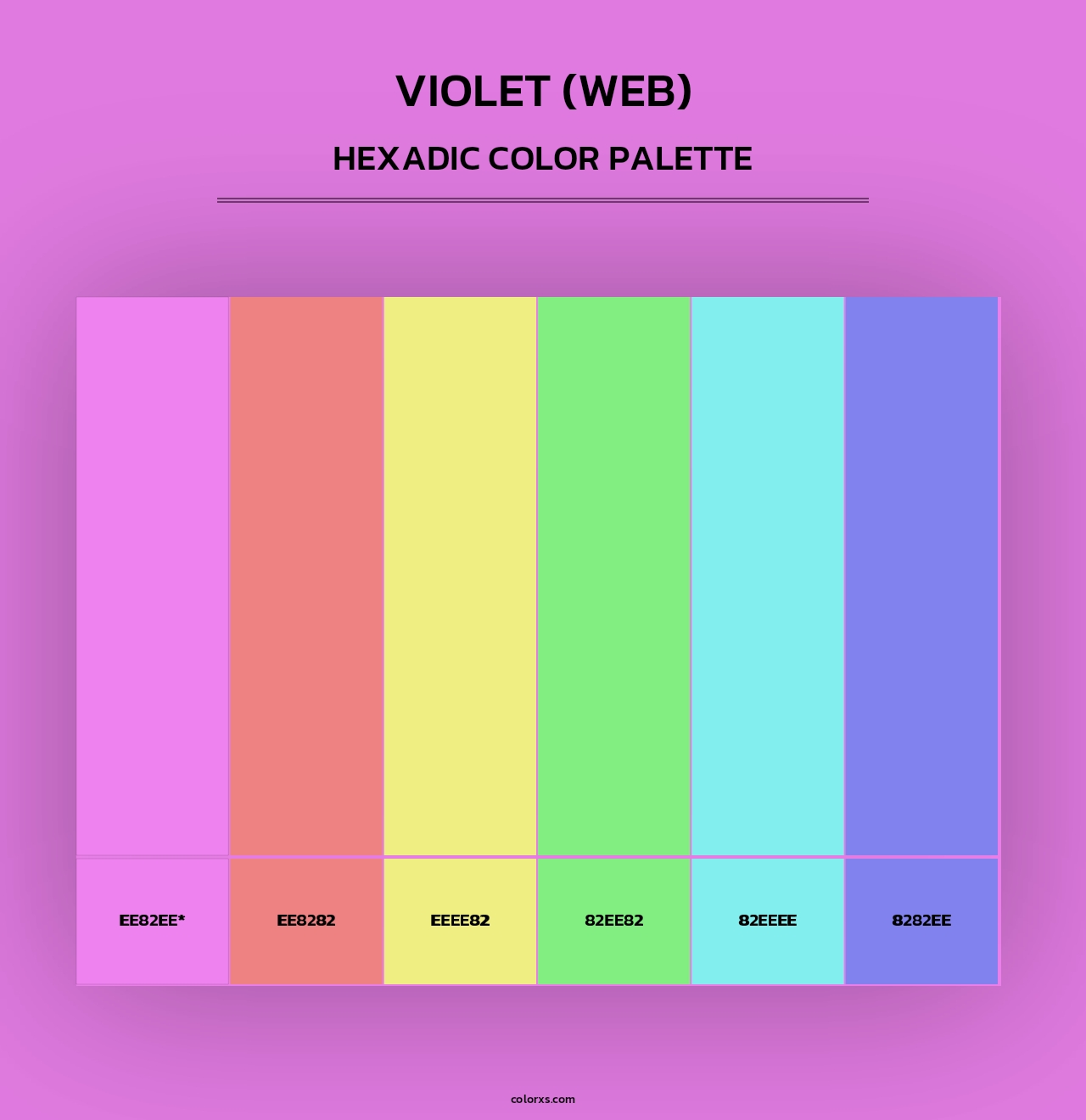 Violet (web) - Hexadic Color Palette