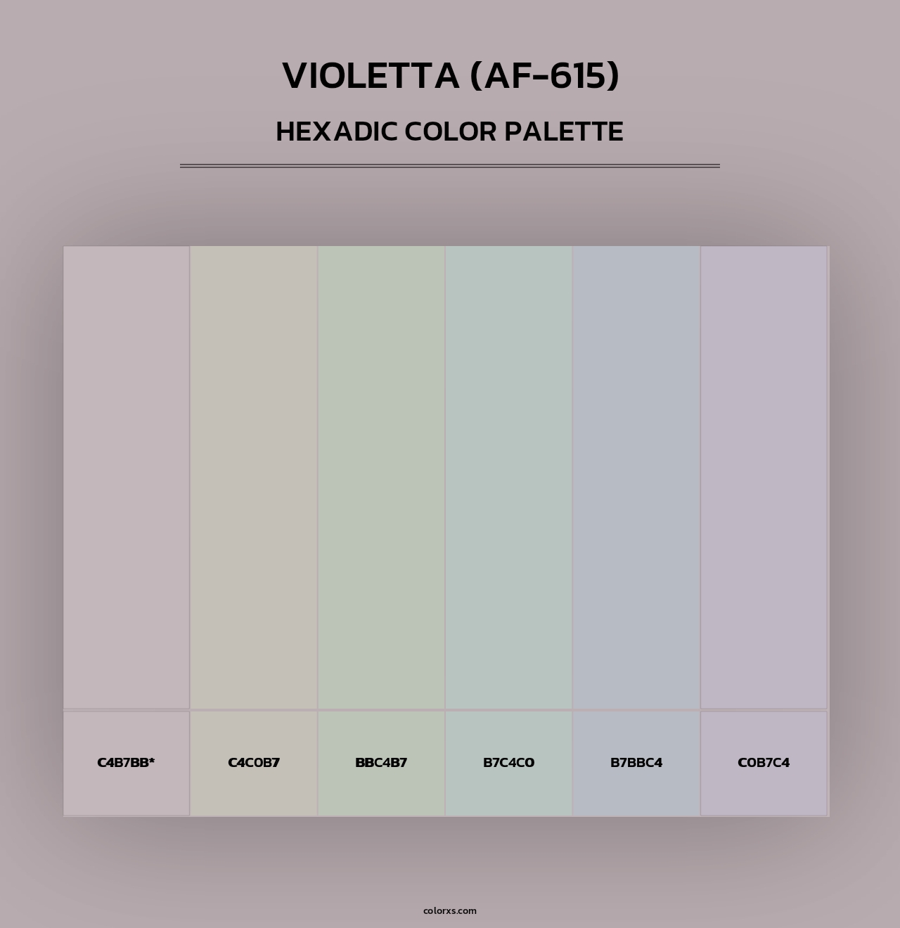 Violetta (AF-615) - Hexadic Color Palette