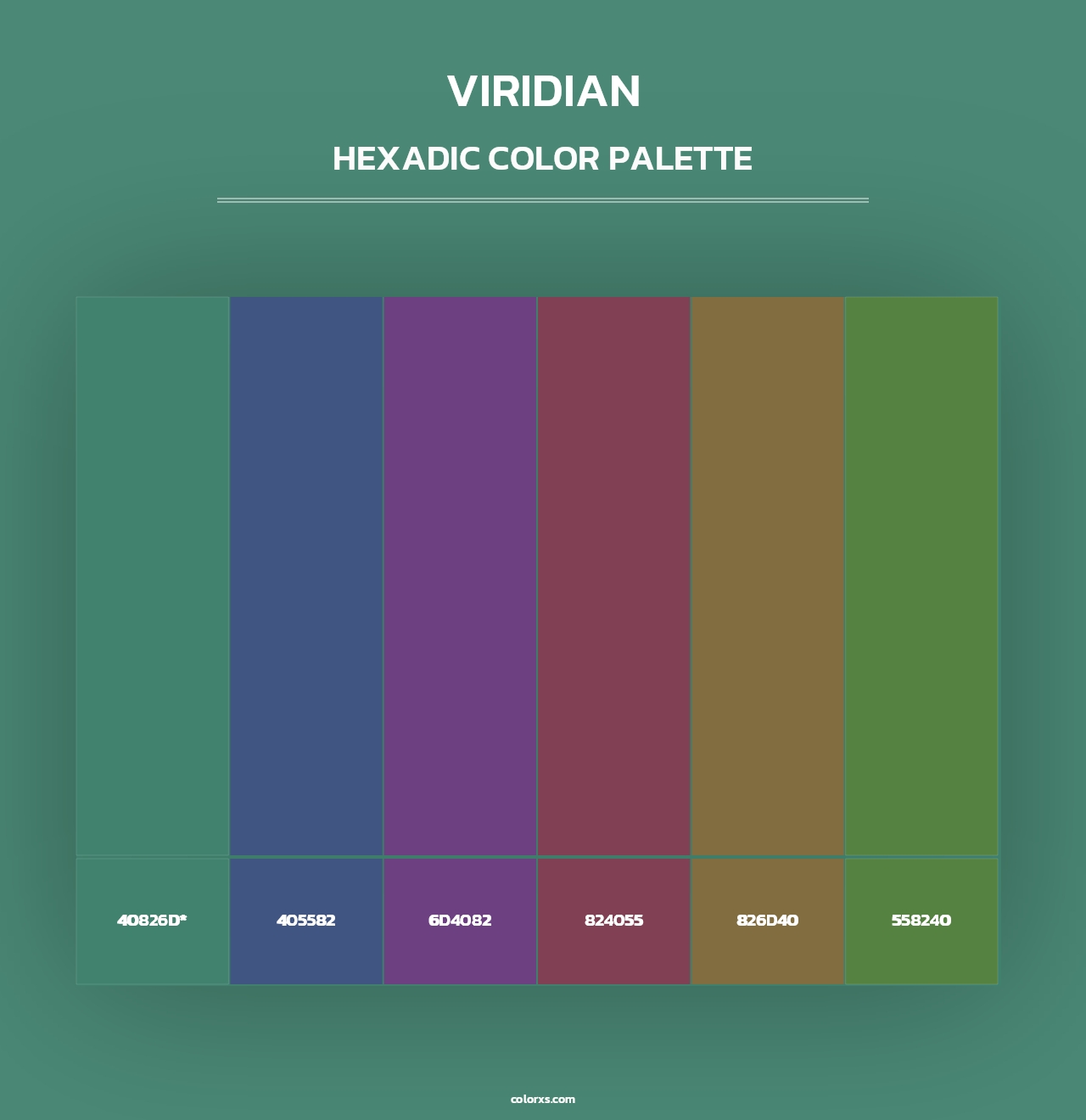 Viridian - Hexadic Color Palette