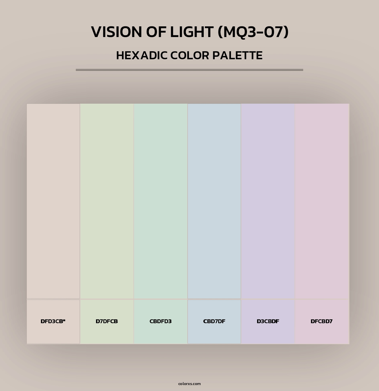 Vision Of Light (MQ3-07) - Hexadic Color Palette