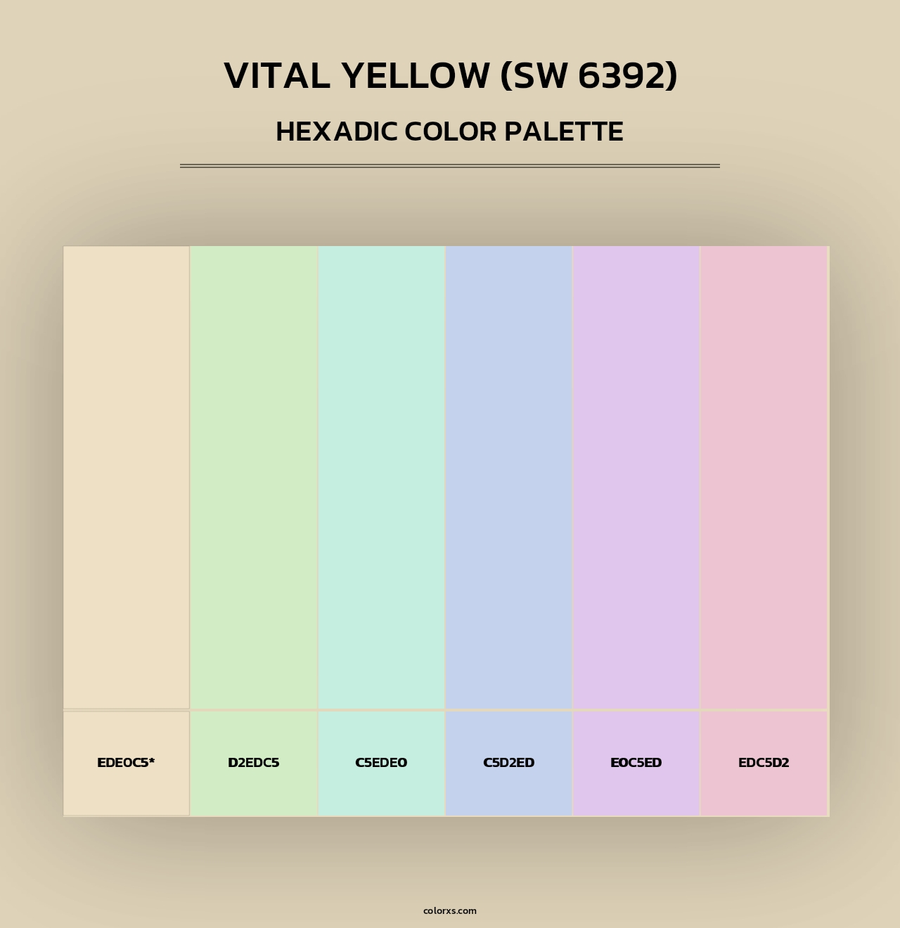Vital Yellow (SW 6392) - Hexadic Color Palette