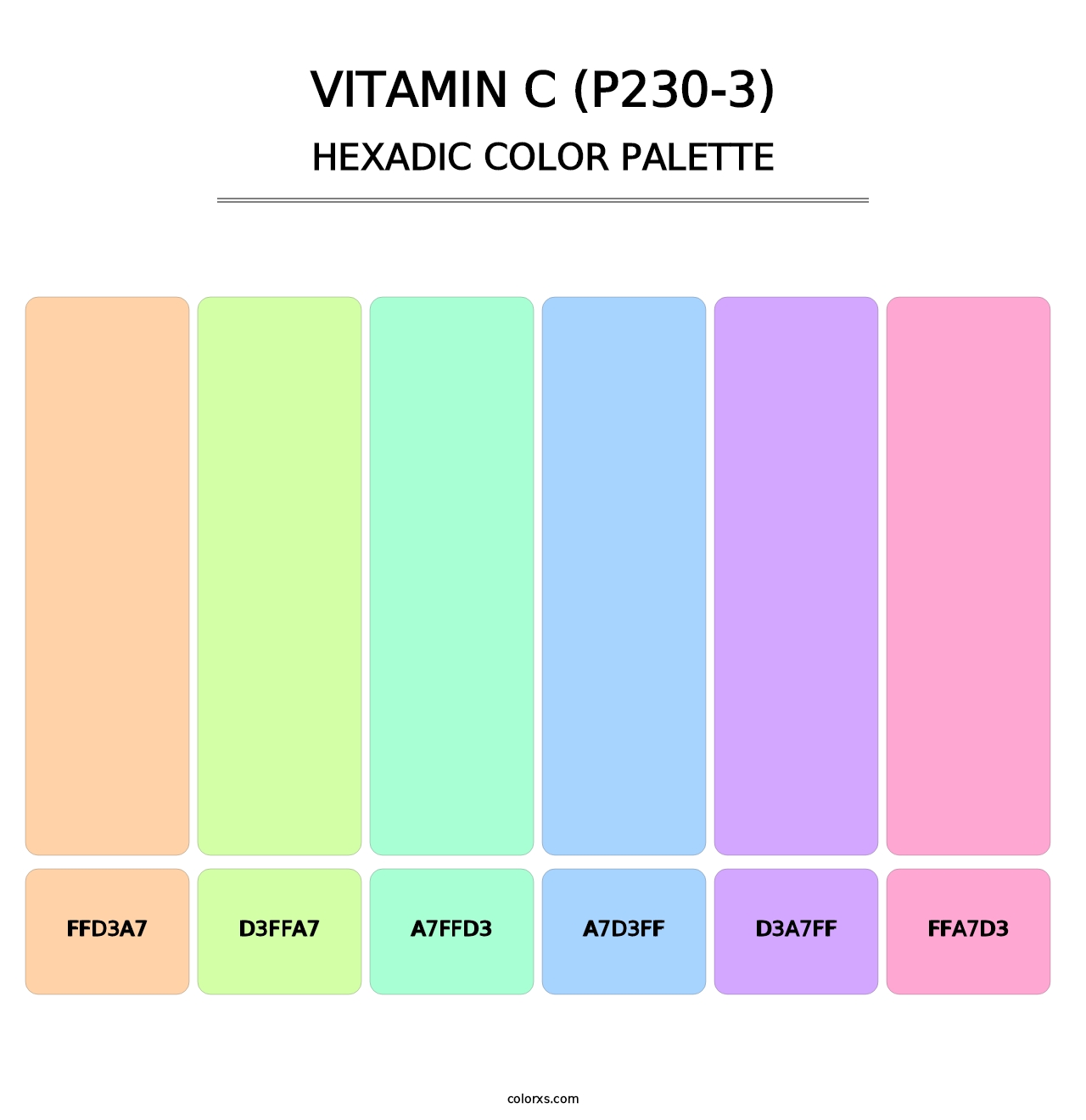 Vitamin C (P230-3) - Hexadic Color Palette