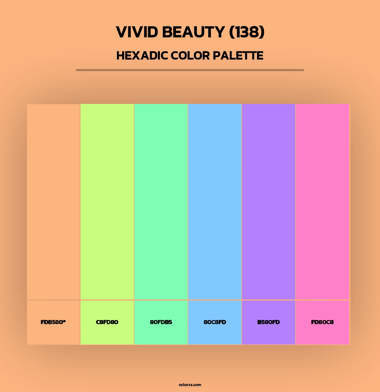 Vivid Beauty (138) - Hexadic Color Palette