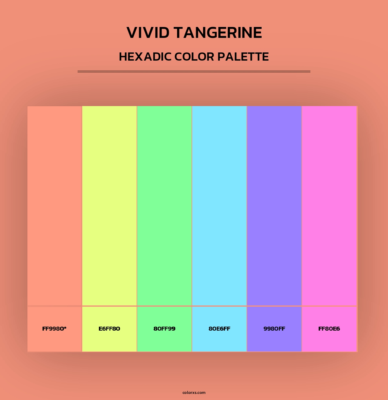 Vivid Tangerine - Hexadic Color Palette