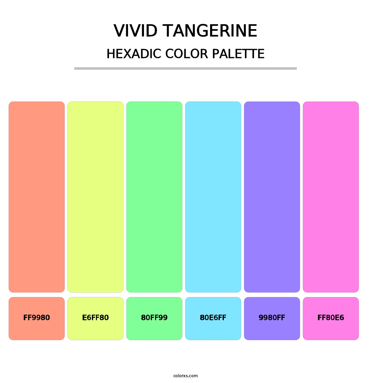 Vivid Tangerine - Hexadic Color Palette