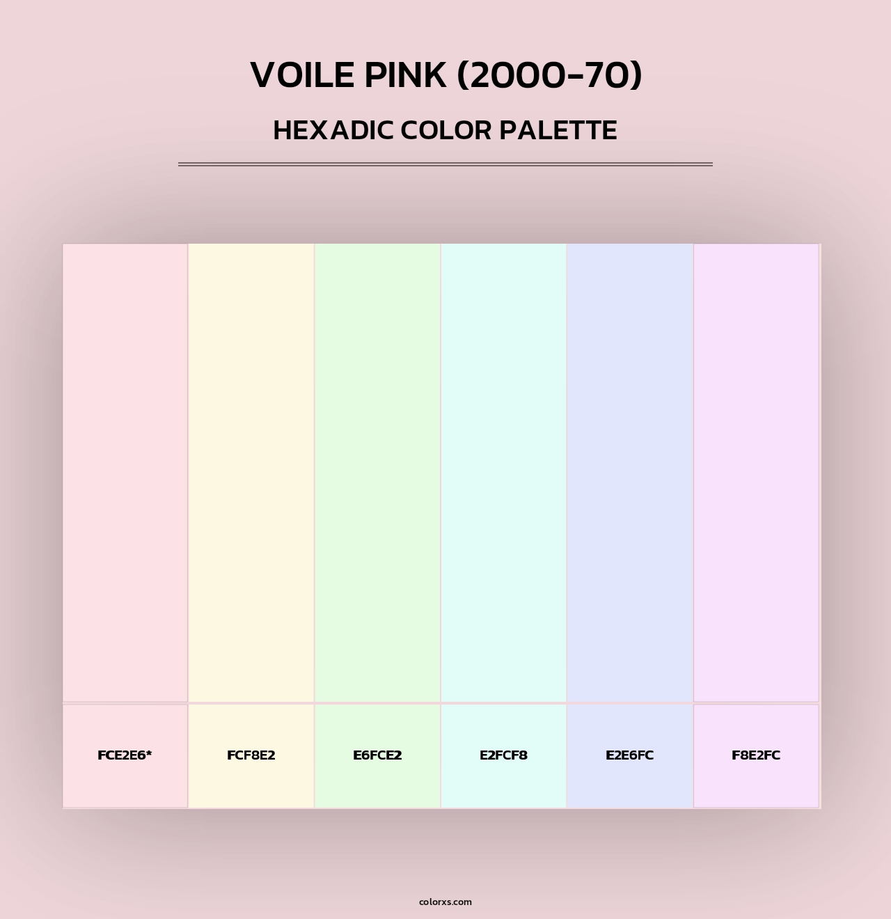 Voile Pink (2000-70) - Hexadic Color Palette