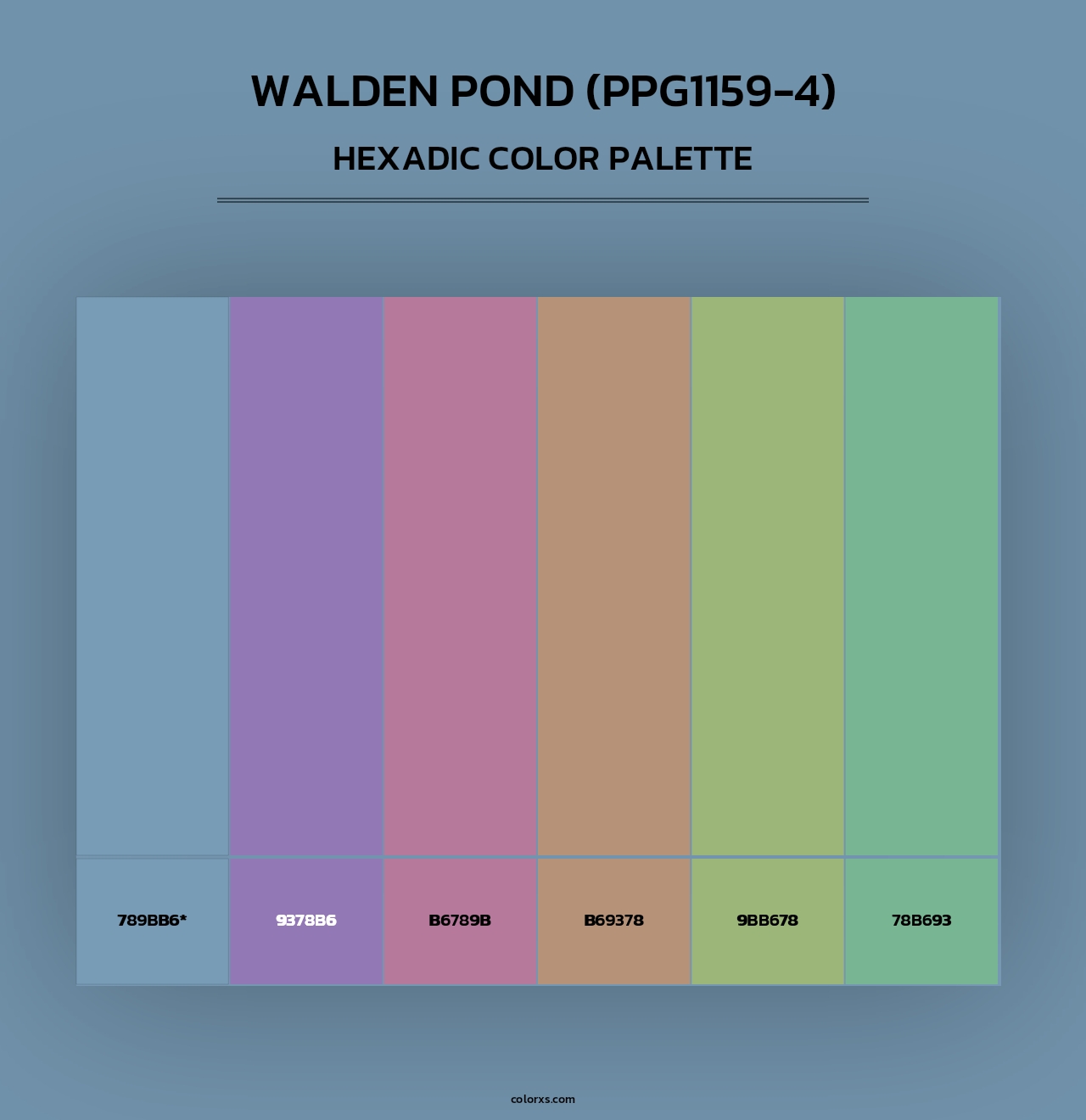 Walden Pond (PPG1159-4) - Hexadic Color Palette
