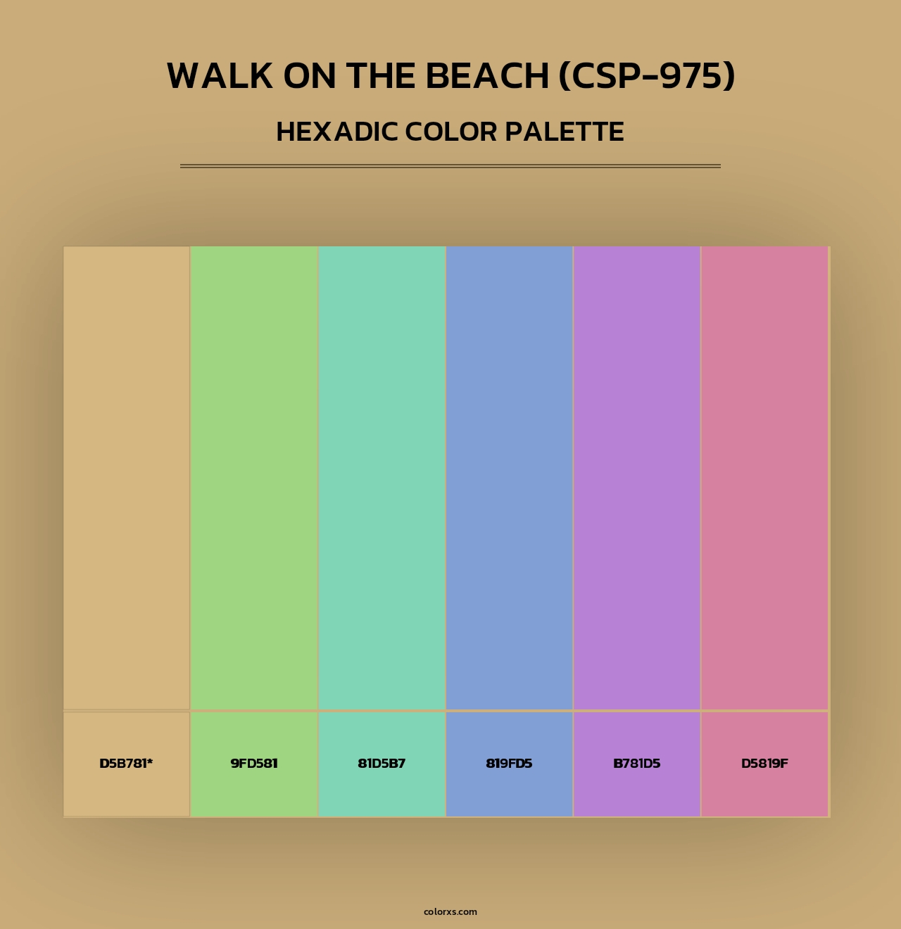 Walk on the Beach (CSP-975) - Hexadic Color Palette