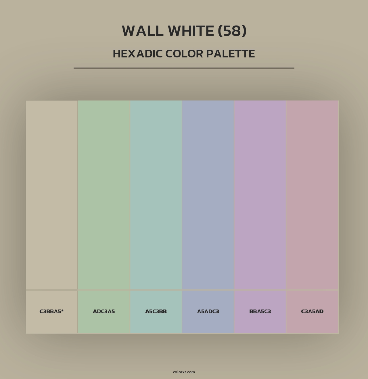 Wall White (58) - Hexadic Color Palette