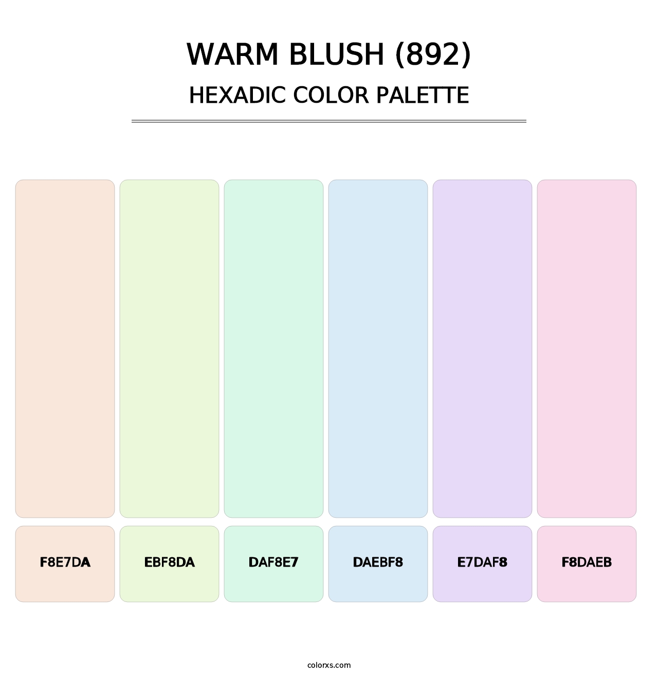 Warm Blush (892) - Hexadic Color Palette