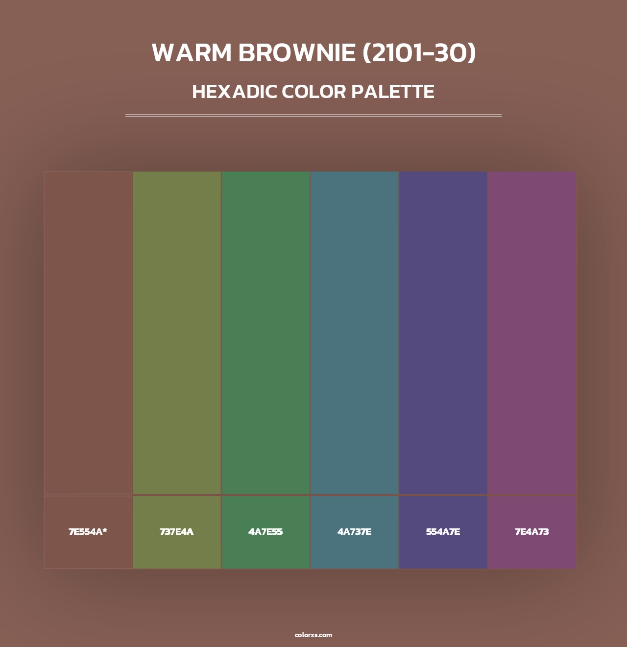 Warm Brownie (2101-30) - Hexadic Color Palette