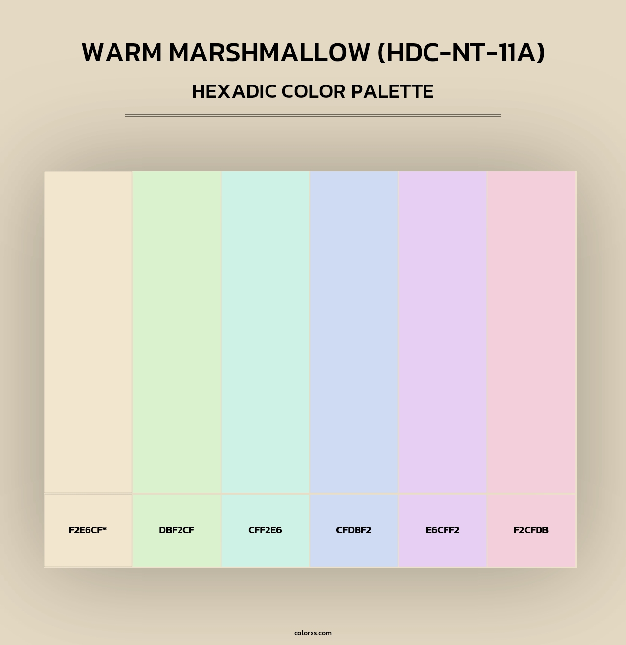Warm Marshmallow (HDC-NT-11A) - Hexadic Color Palette