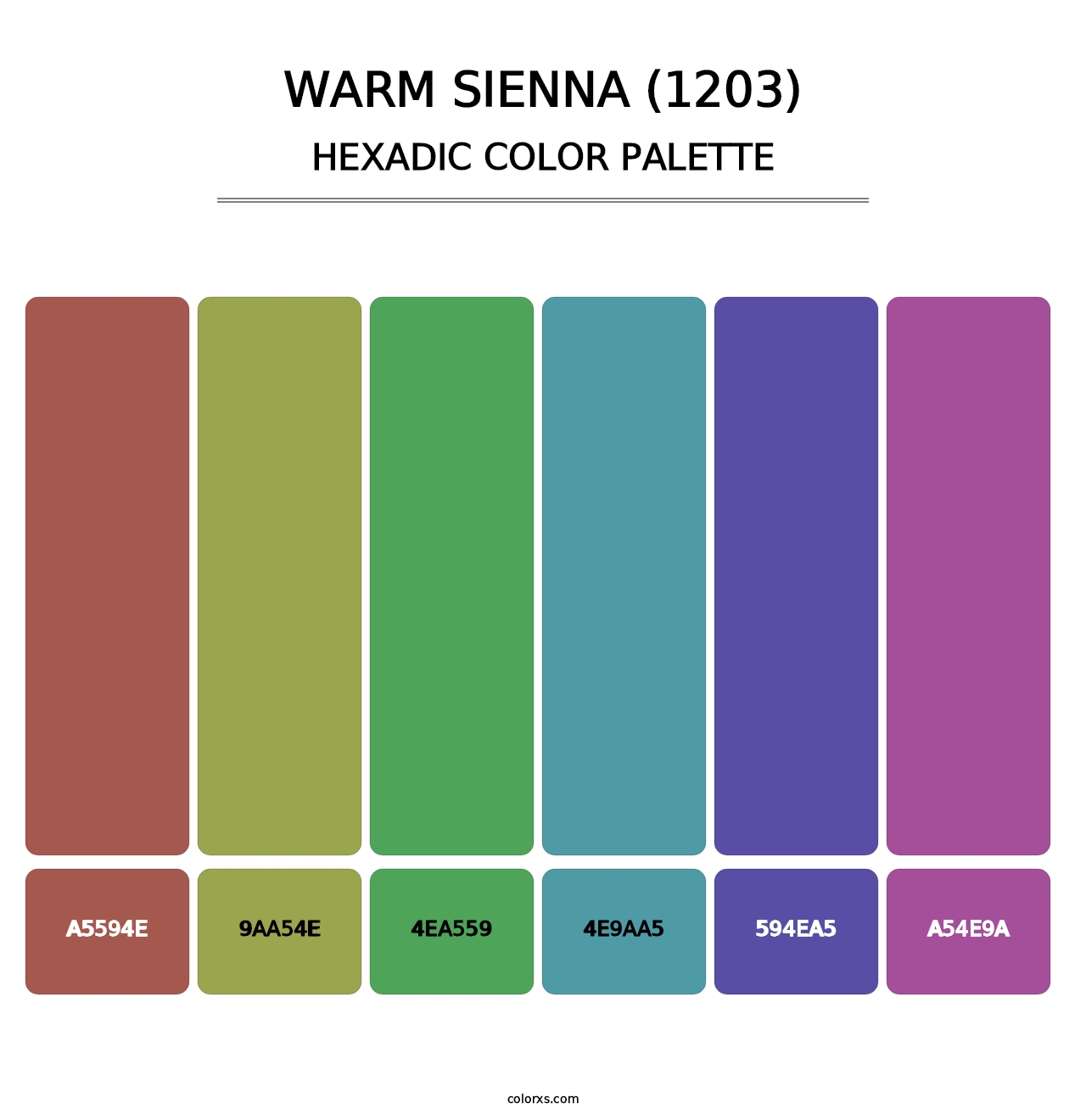 Warm Sienna (1203) - Hexadic Color Palette