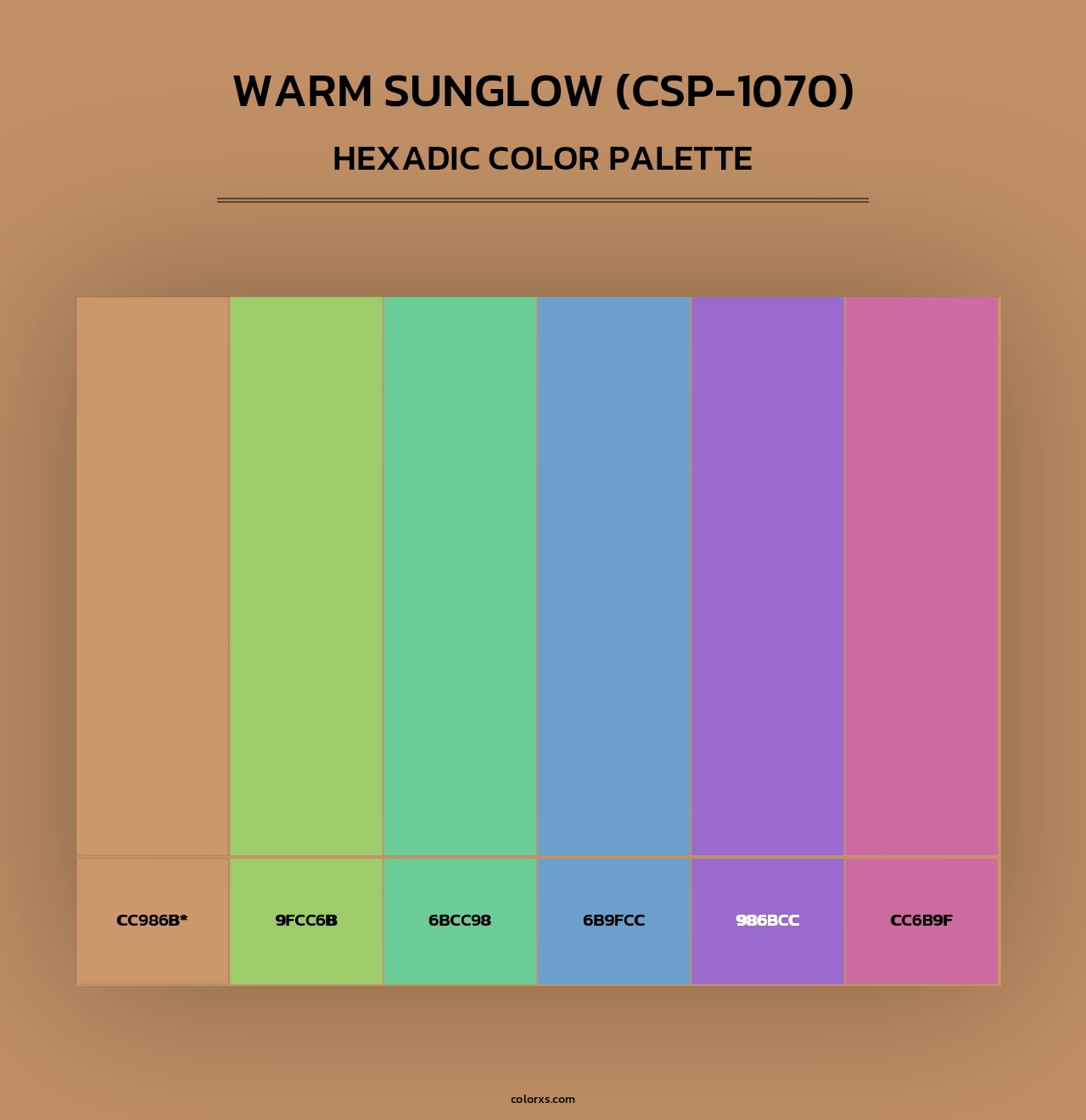 Warm Sunglow (CSP-1070) - Hexadic Color Palette