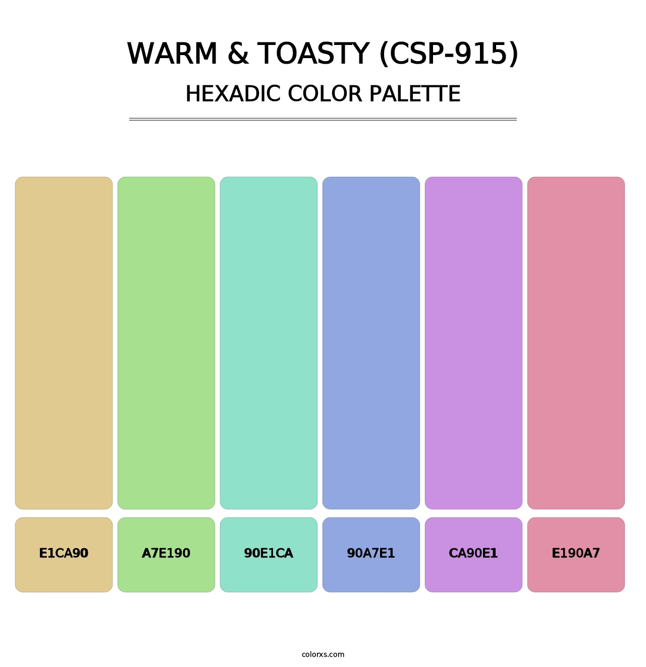 Warm & Toasty (CSP-915) - Hexadic Color Palette
