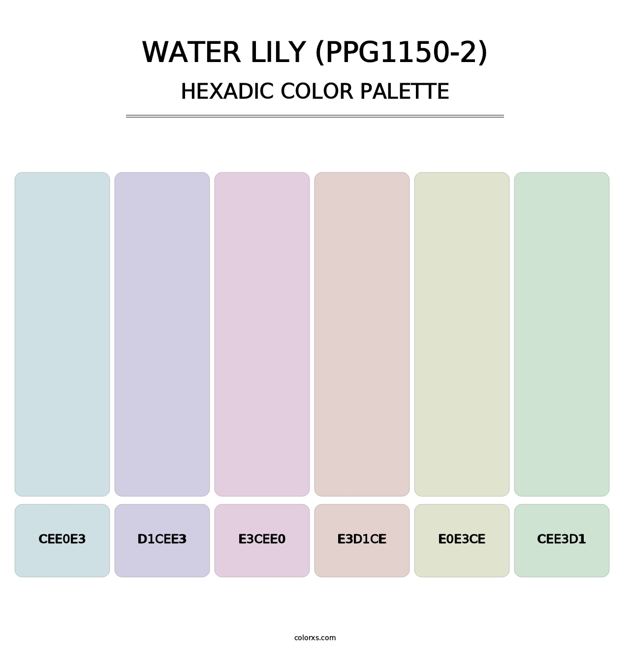 Water Lily (PPG1150-2) - Hexadic Color Palette
