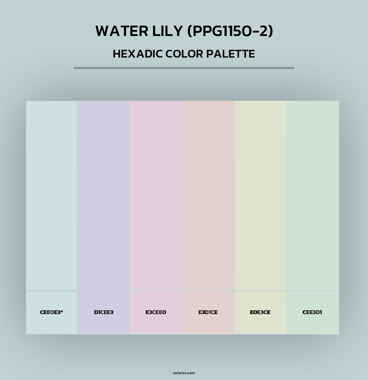 Water Lily (PPG1150-2) - Hexadic Color Palette