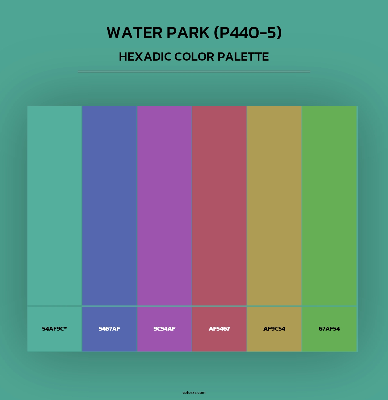 Water Park (P440-5) - Hexadic Color Palette