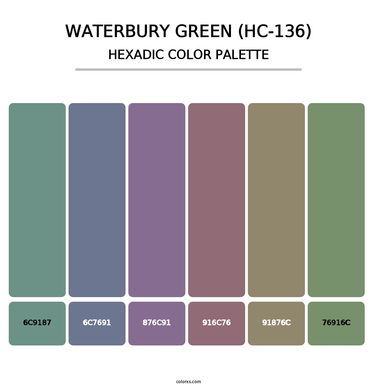 Waterbury Green (HC-136) - Hexadic Color Palette