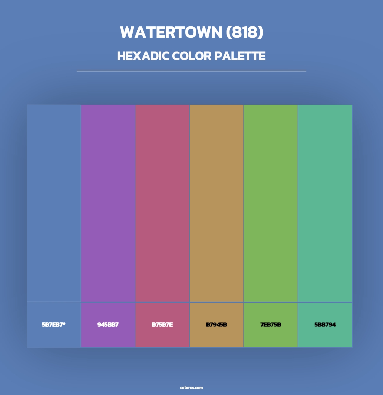 Watertown (818) - Hexadic Color Palette